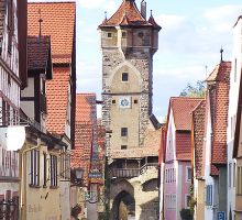 Stadtansicht mit Klingentor Rothenburg
